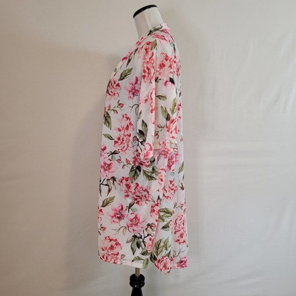 Show Me Your MuMu Brie Robe Pink Floral Kimono OS - Picture 3 of 10